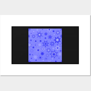 Blue Stars on Lavender 5748 Posters and Art